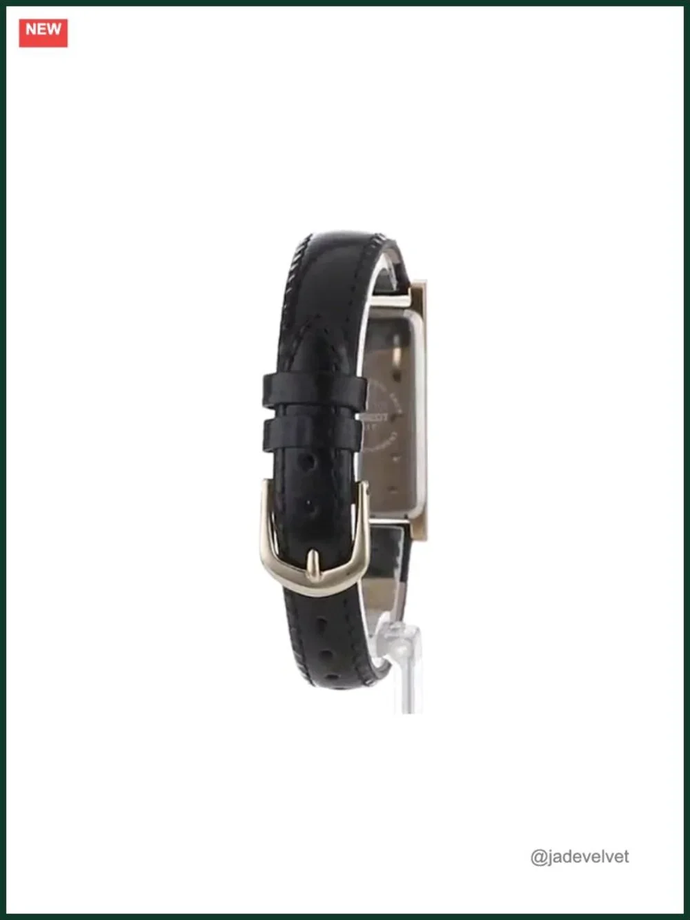 Slim 14K Gold Plated Dress Watch, Mother of Pearl Roman Numeral Leather Strap